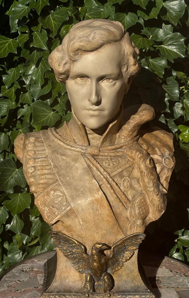Friedrich Goldscheider (1845-1897) Terre cuite " L'Aiglon Napoléon 2 ".