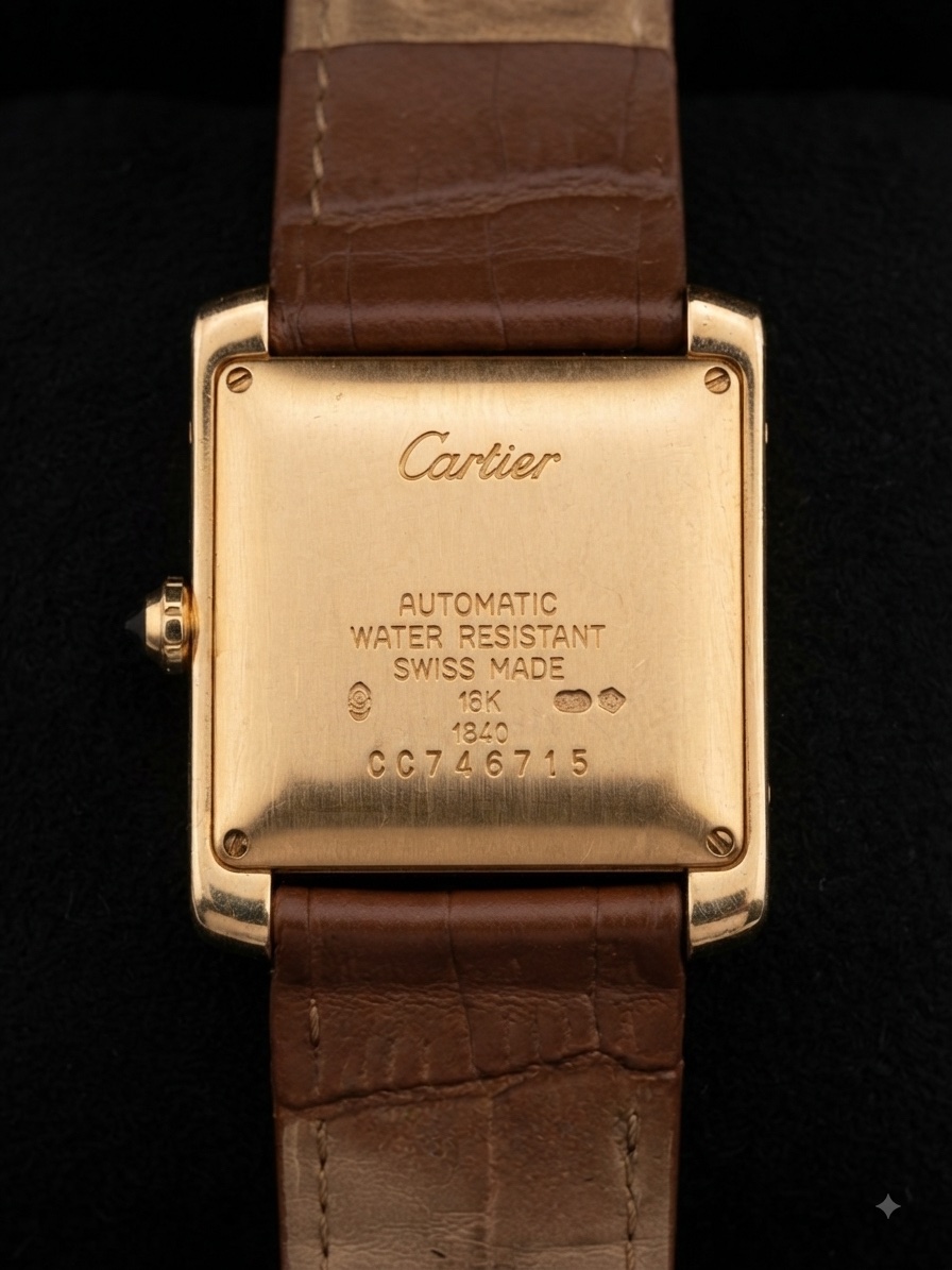 Cartier Tank française « or jaune » Réf 1840 28mm-photo-2