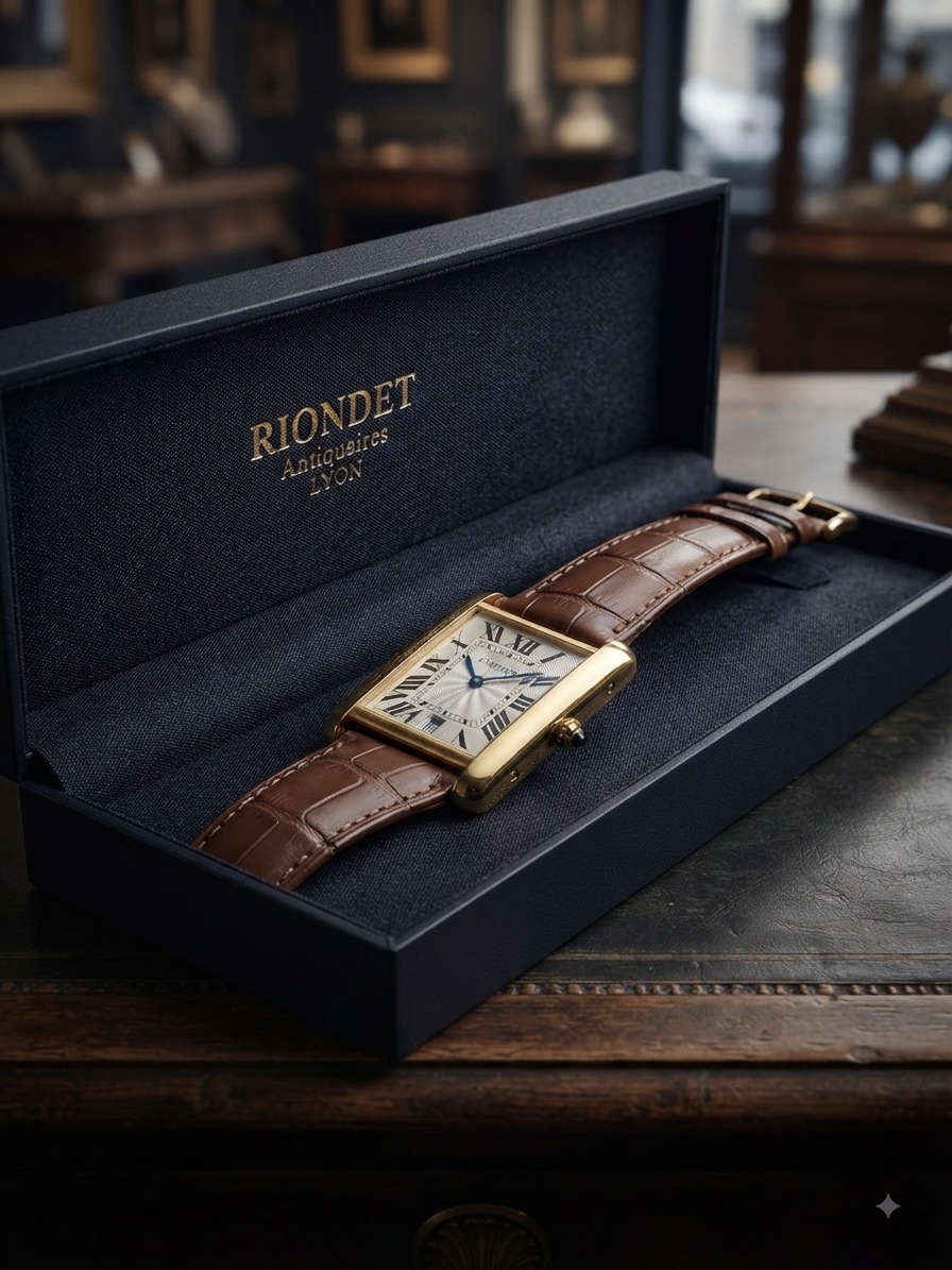 Cartier Tank française « or jaune » Réf 1840 28mm-photo-4