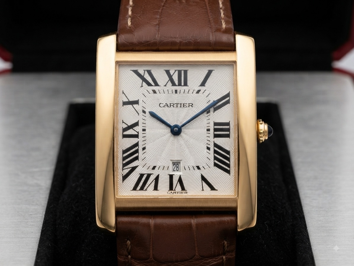 Cartier Tank française « or jaune » Réf 1840 28mm-photo-1