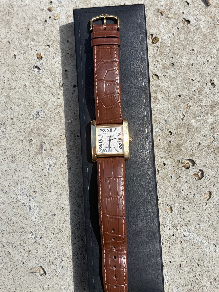 Cartier Tank française « or jaune » Réf 1840 28mm-photo-3