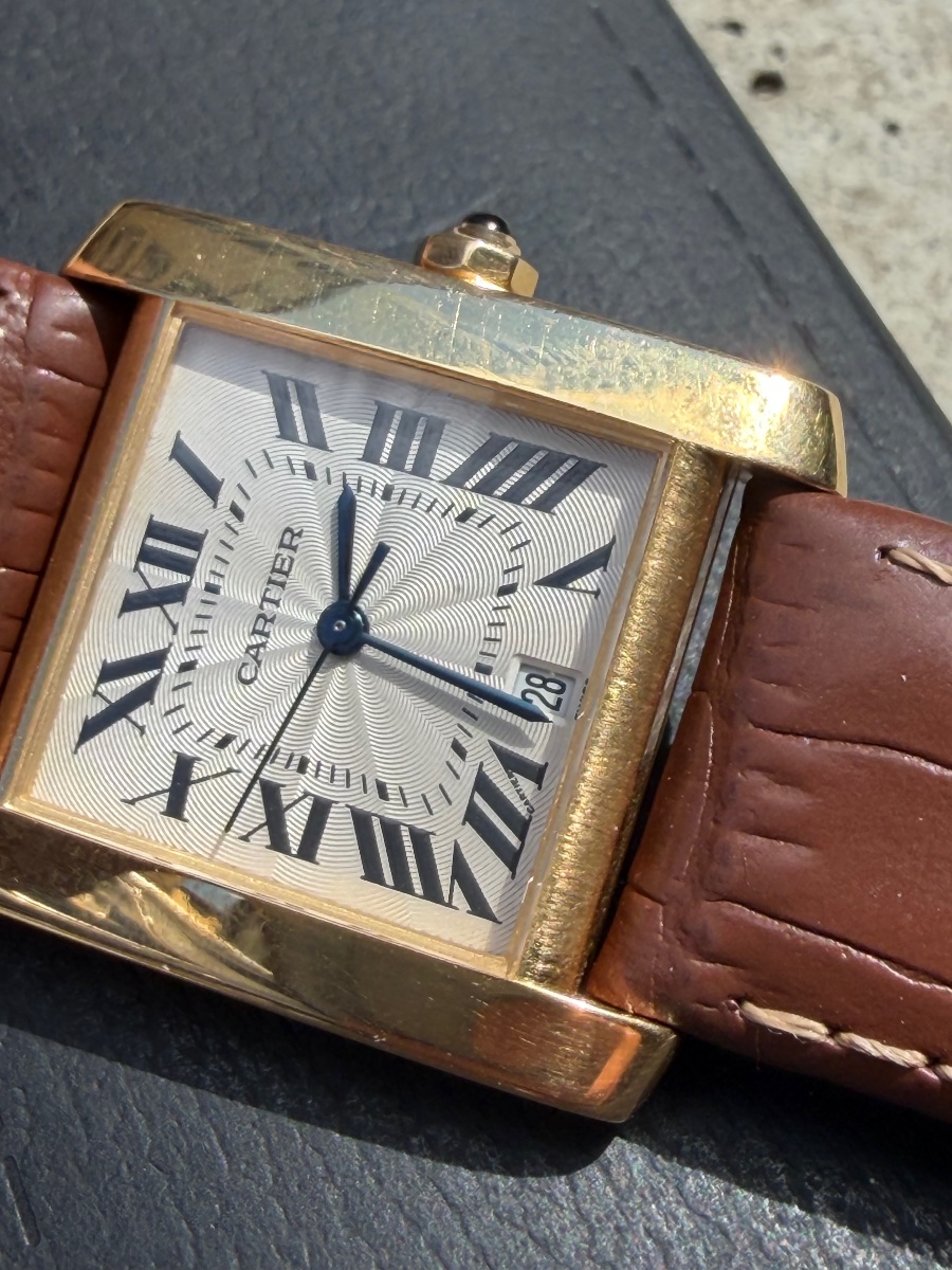 Cartier Tank française « or jaune » Réf 1840 28mm-photo-5