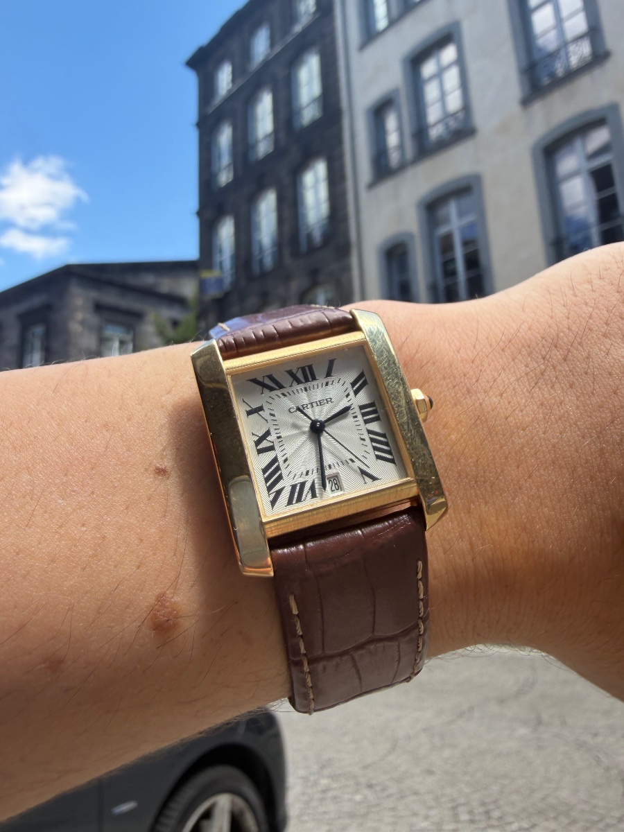 Cartier Tank française « or jaune » Réf 1840 28mm-photo-7