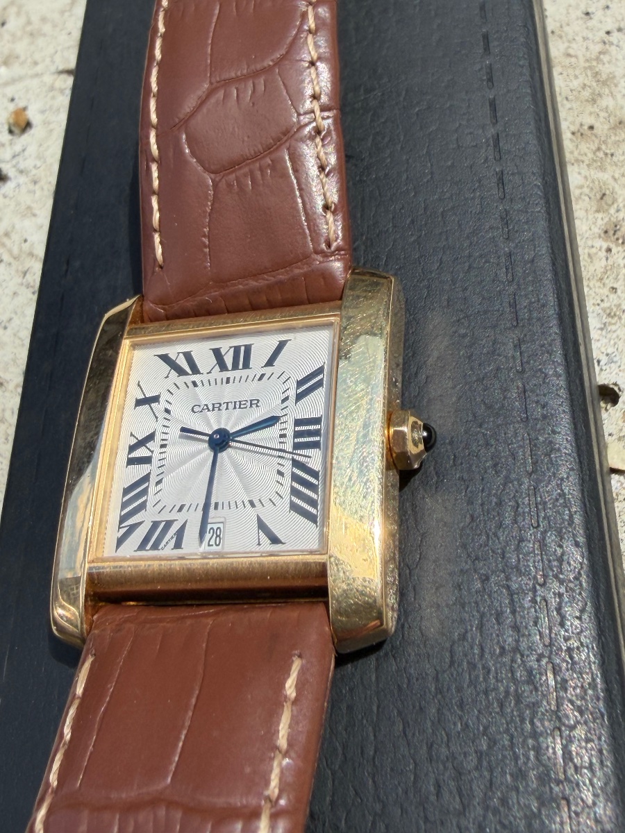 Cartier Tank française « or jaune » Réf 1840 28mm-photo-8