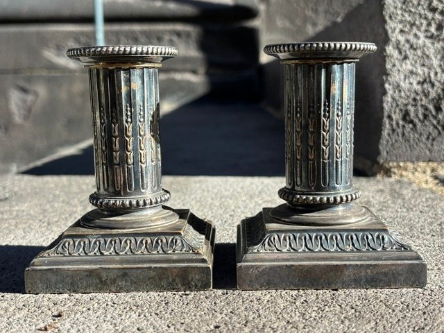 Pair Of Cailar Bayard Candle Holders, 10 Cm