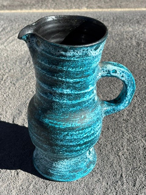 Blue Gaulois Accolay-signed Pitcher-photo-2