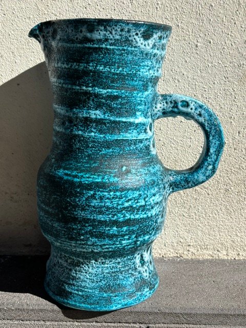 Blue Gaulois Accolay-signed Pitcher-photo-4