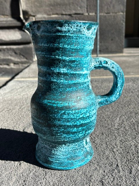 Blue Gaulois Accolay-signed Pitcher