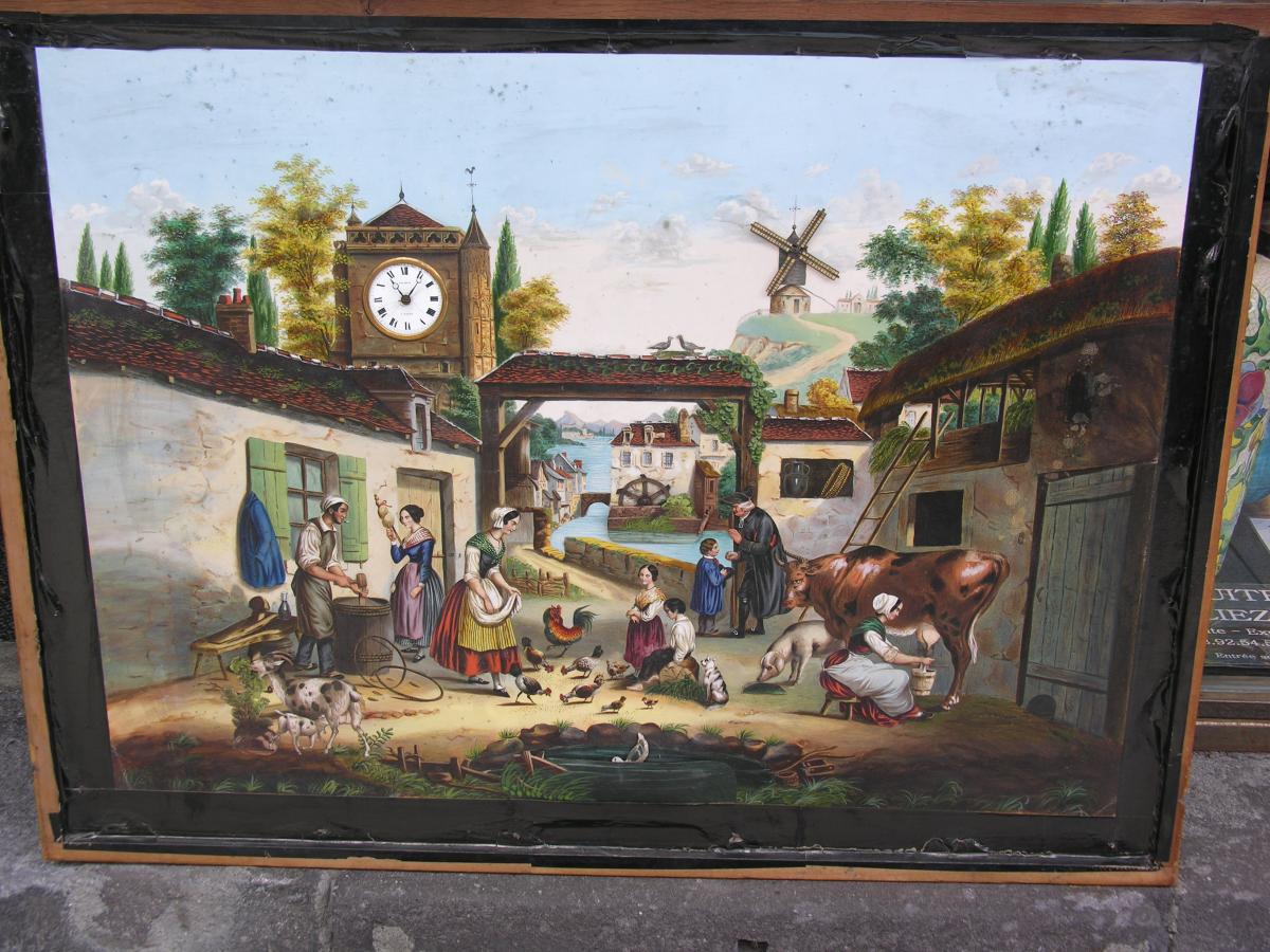 Très Rare Tableau Automate Animé à Musique Maison Tharin-photo-2