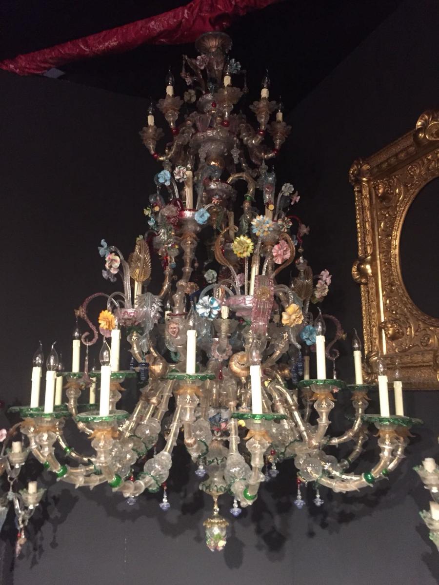 Very Very Large Murano Chandelier 40 Lights