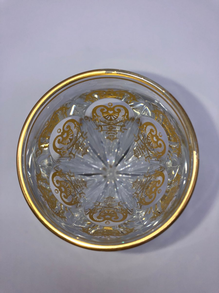 1 Flûte à Champagne Cristal Baccarat Harcourt Empire Or-photo-4