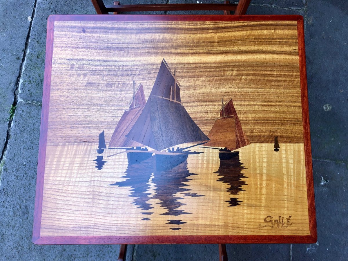 Tables Gigognes Emile Gallé Paysage Breton-photo-4