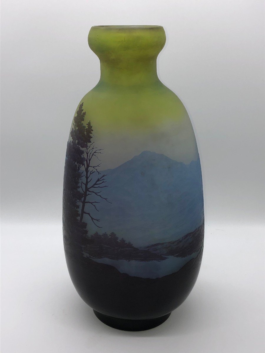 Très Grand Vase Gallé Vosgien 45,5 Cm-photo-1
