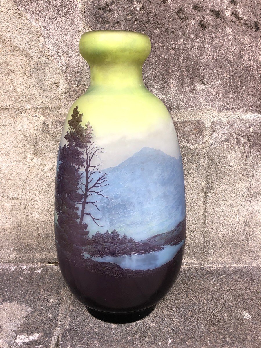 Très Grand Vase Gallé Vosgien 45,5 Cm-photo-6