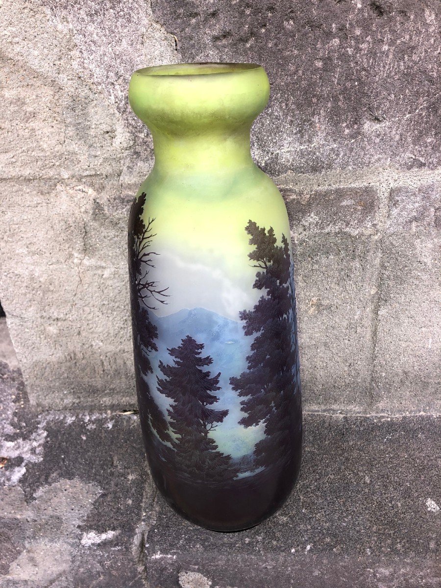 Très Grand Vase Gallé Vosgien 45,5 Cm-photo-7