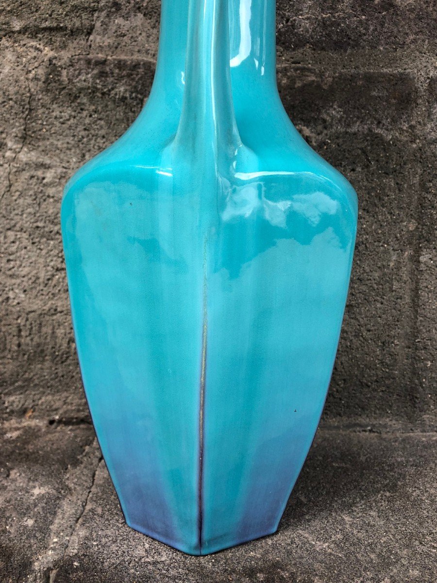 Vase Ceramique Bleu Art-deco-photo-8