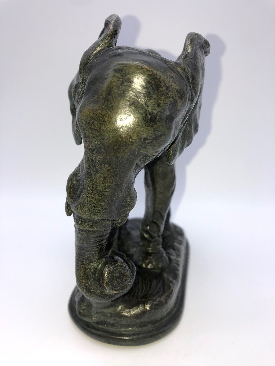 Proantic Bronze Animalier Eléphant Alfred Barye