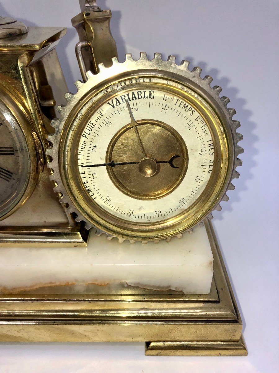 Rare Pendule André-romain  Guilmet (1827-1892)-photo-3