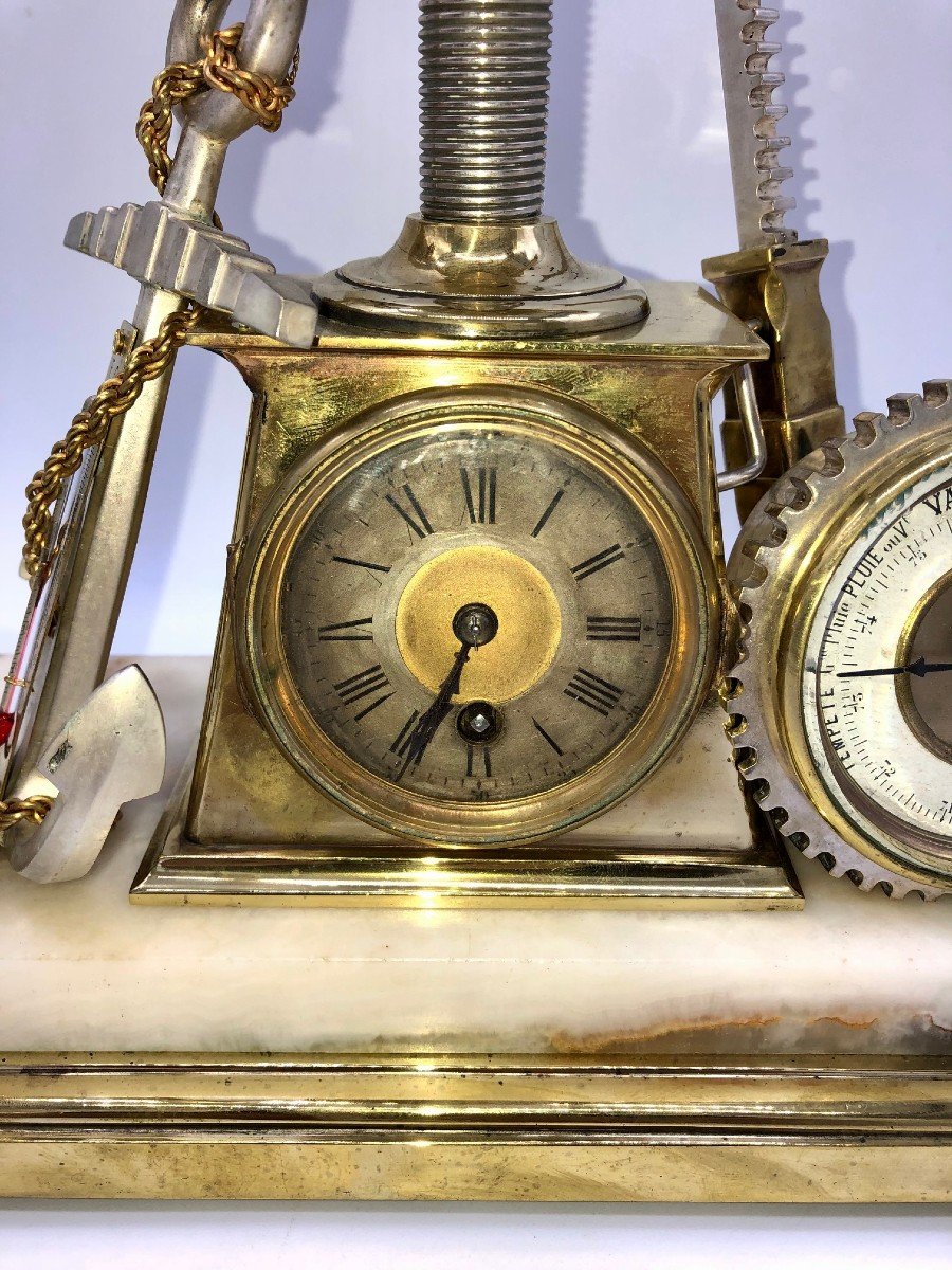 Rare Pendule André-romain  Guilmet (1827-1892)-photo-4