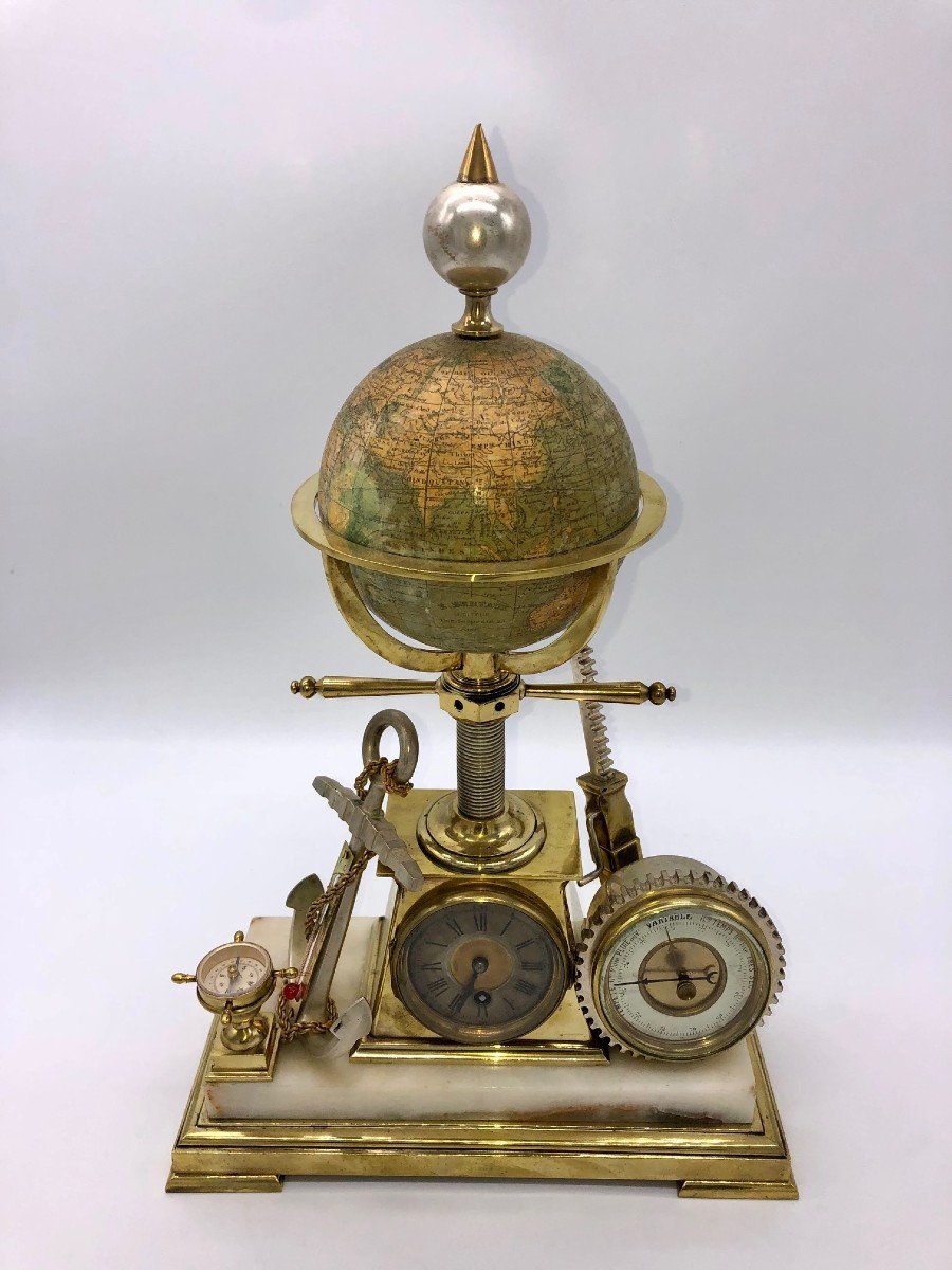 Rare Clock André-romain Guilmet (1827-1892)-photo-4