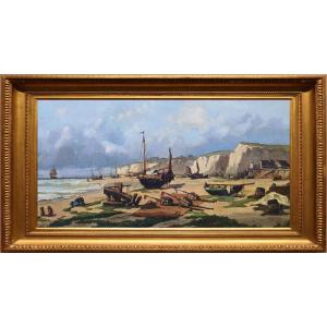 Paysage Normandie-marine - Tableau/Peinture Début Impressionisme