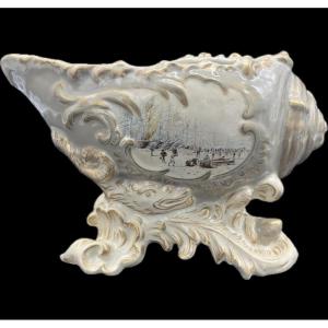 Rare Céramique Coquillage Emile Gallé