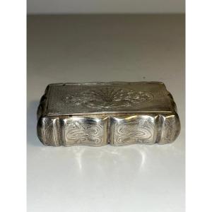 Silver Snuff Box With Minerve 1st Title Hallmark.