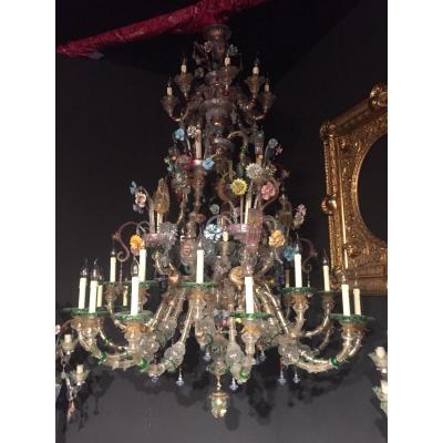 Very Very Large Murano Chandelier 40 Lights