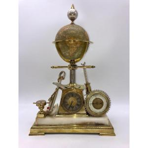 Rare Pendule André-romain  Guilmet (1827-1892)