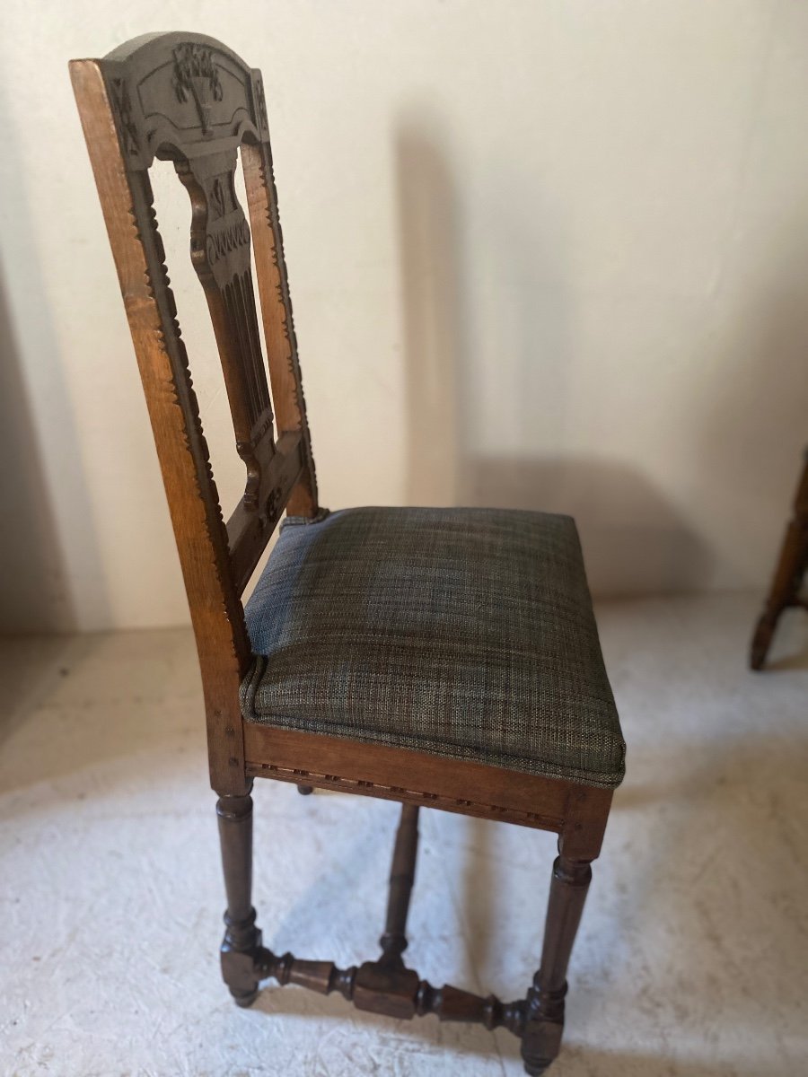Set Of 6 Directoire Chairs 19th-photo-4