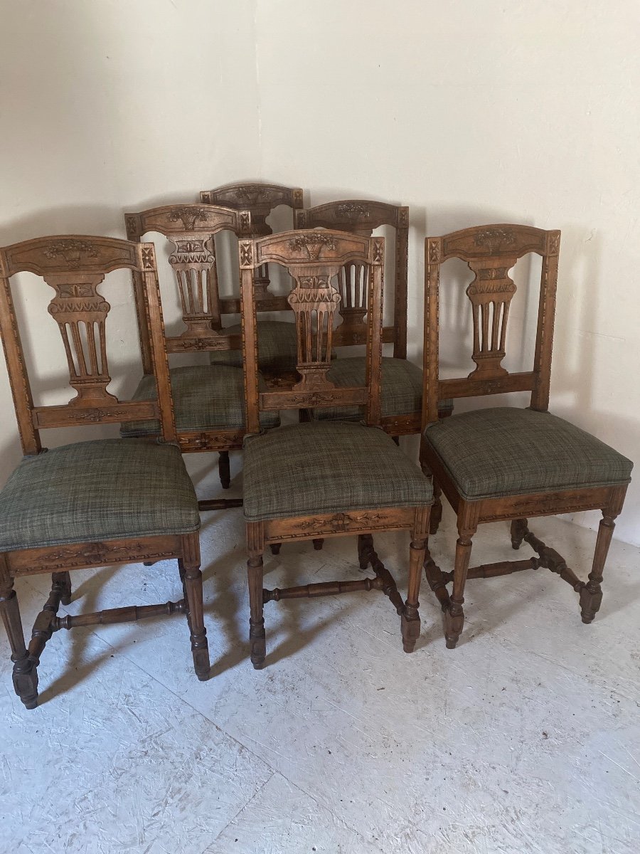 Set Of 6 Directoire Chairs 19th-photo-5