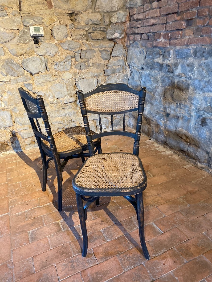 Paire De Chaises Style Thonet Des Années 1900  Patine ( prix négociable)-photo-2