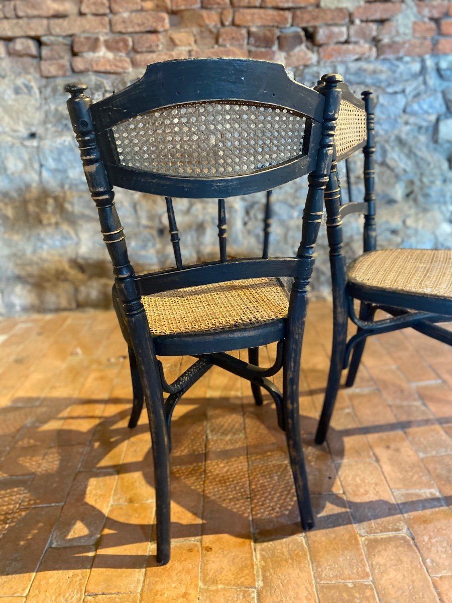 Paire De Chaises Style Thonet Des Années 1900  Patine ( prix négociable)-photo-3