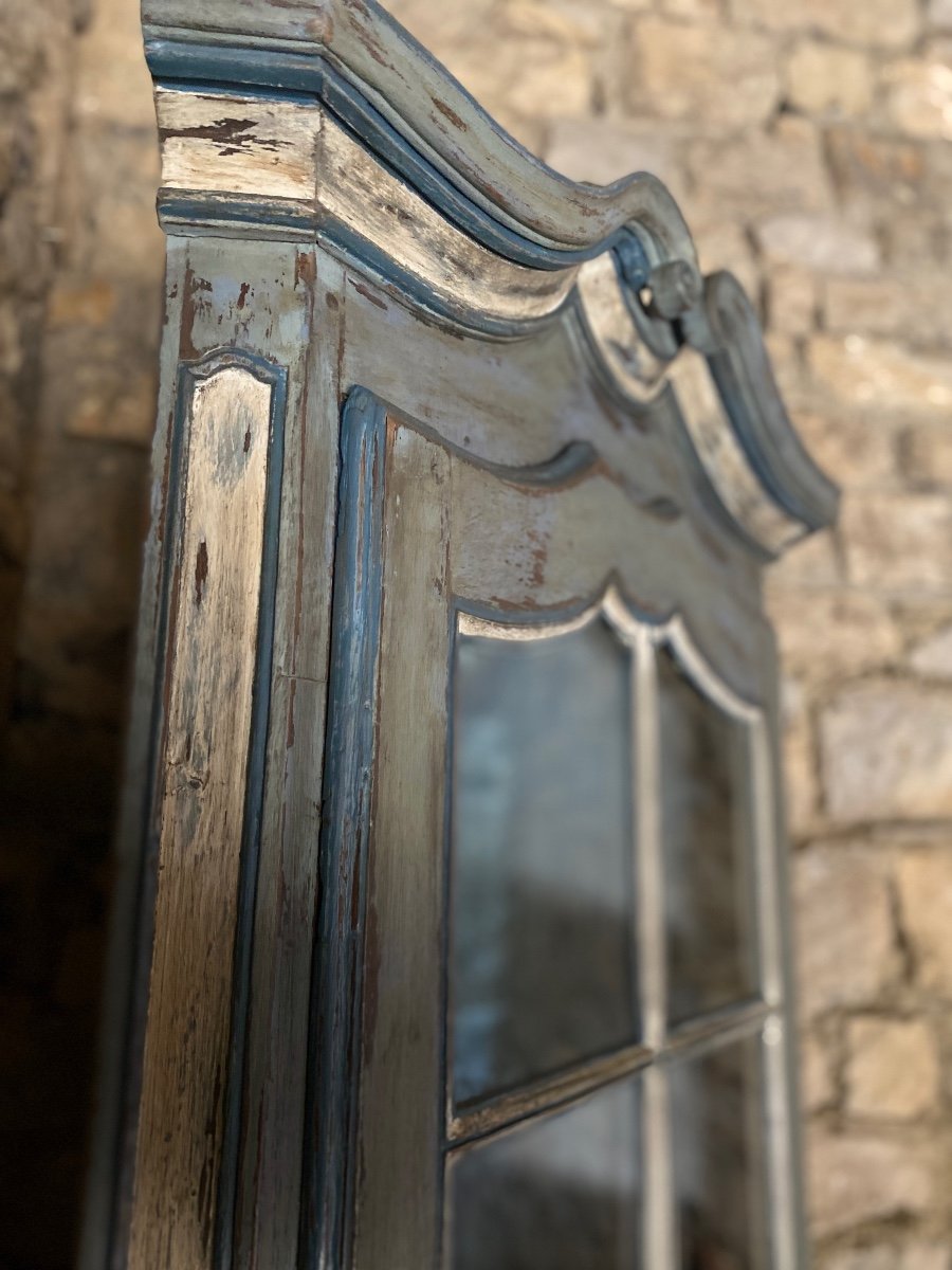 Corner 2 Glazed Body Louis XV 19th Century Patinated-photo-4