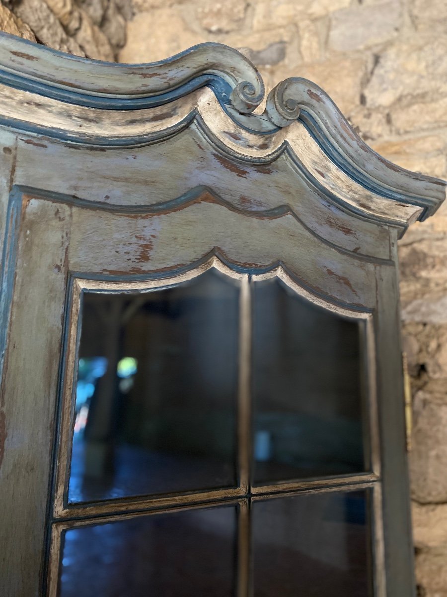 Corner 2 Glazed Body Louis XV 19th Century Patinated-photo-7