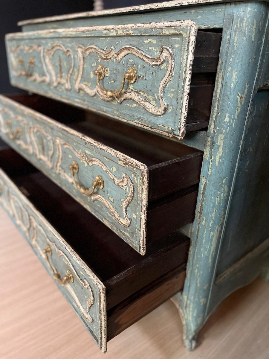 Louis XV Patinated Commode Dating 19th Century 3 Drawers-photo-2