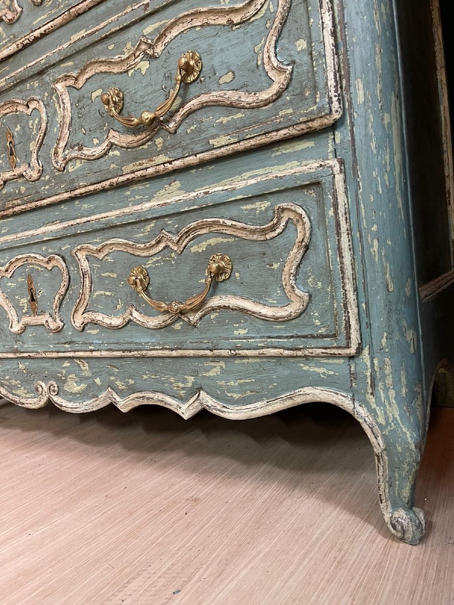 Louis XV Patinated Commode Dating 19th Century 3 Drawers-photo-3