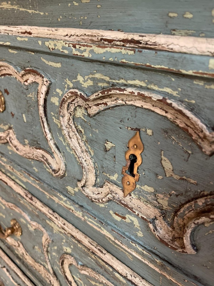 Louis XV Patinated Commode Dating 19th Century 3 Drawers-photo-4