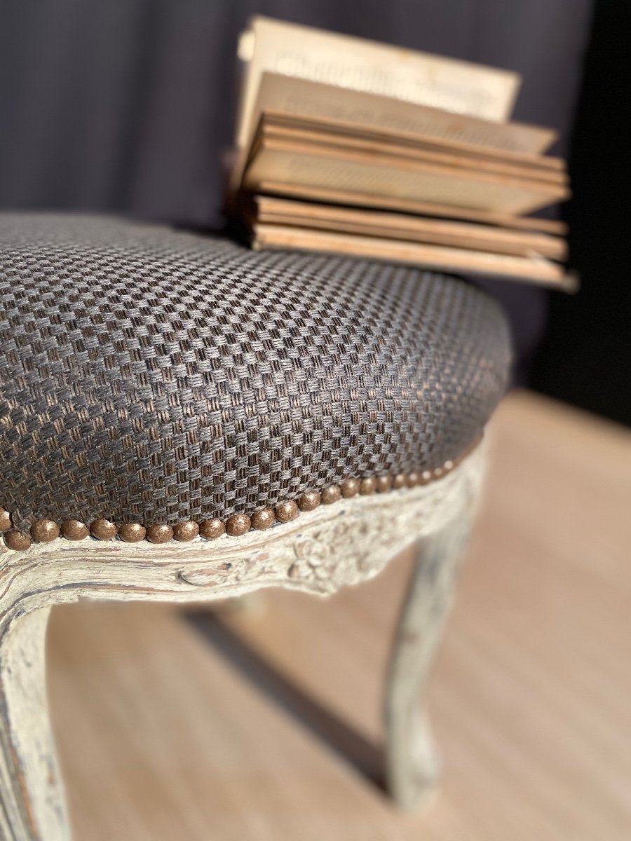 Stool With Fabrics (new Tapestries) Louis XV From The 1900s-photo-2