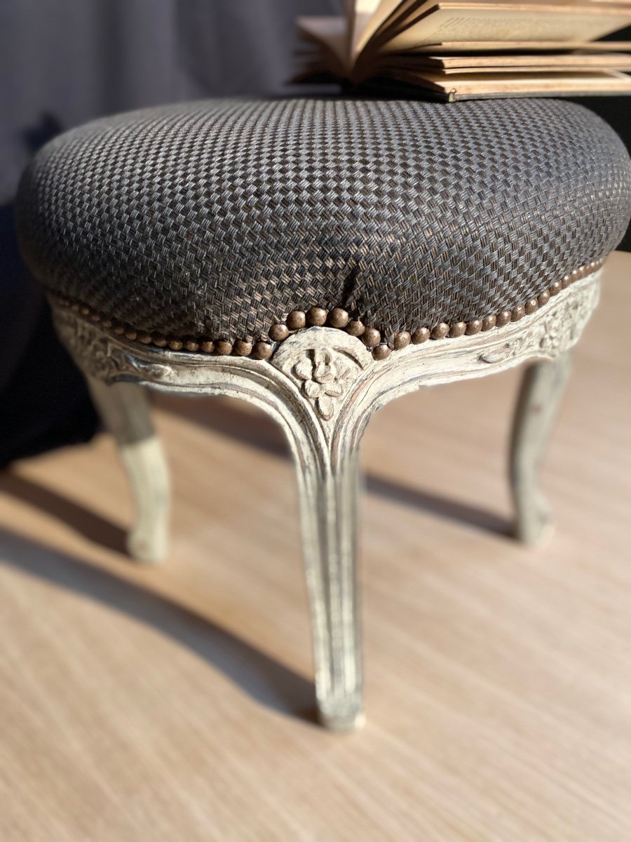 Stool With Fabrics (new Tapestries) Louis XV From The 1900s-photo-4