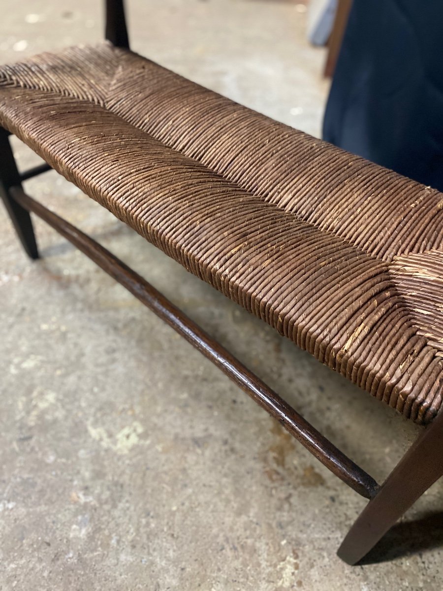 Banc De Cantou ( De Cheminée) En Cerisier Ciré Du 18e Siècle Sud De La France -photo-6