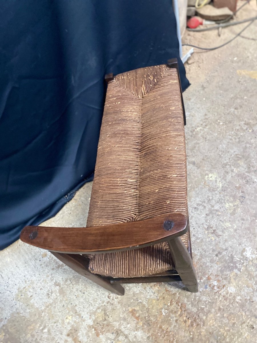 Banc De Cantou ( De Cheminée) En Cerisier Ciré Du 18e Siècle Sud De La France -photo-8