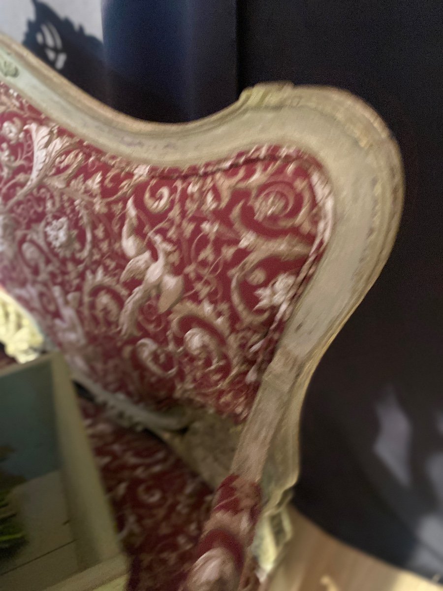 Canapé Louis XV Datant Du 19e Siècle polychrome (prix spécial sur demande) -photo-3