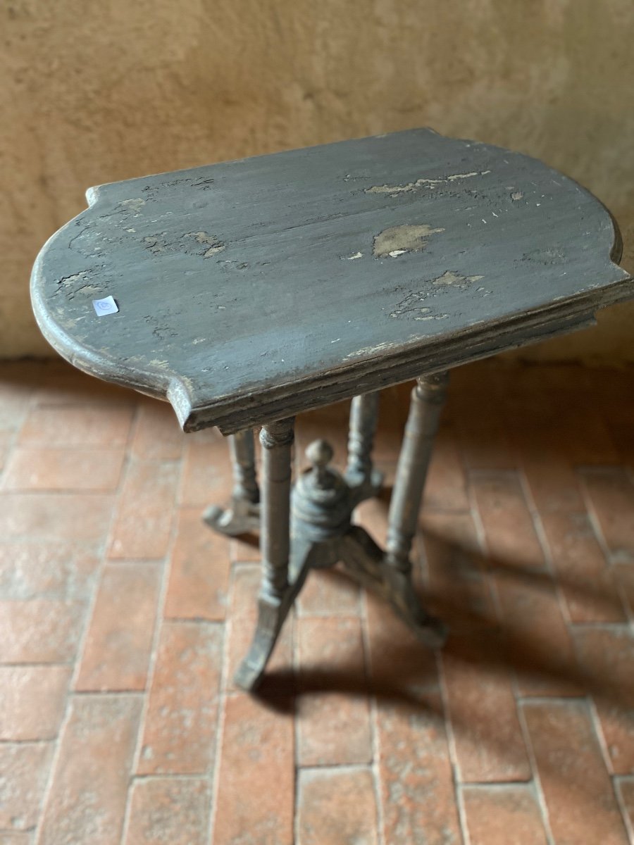 Napoleon III Pedestal Table Dating From The 19th Century Polychrome Pretty Small Model -photo-4