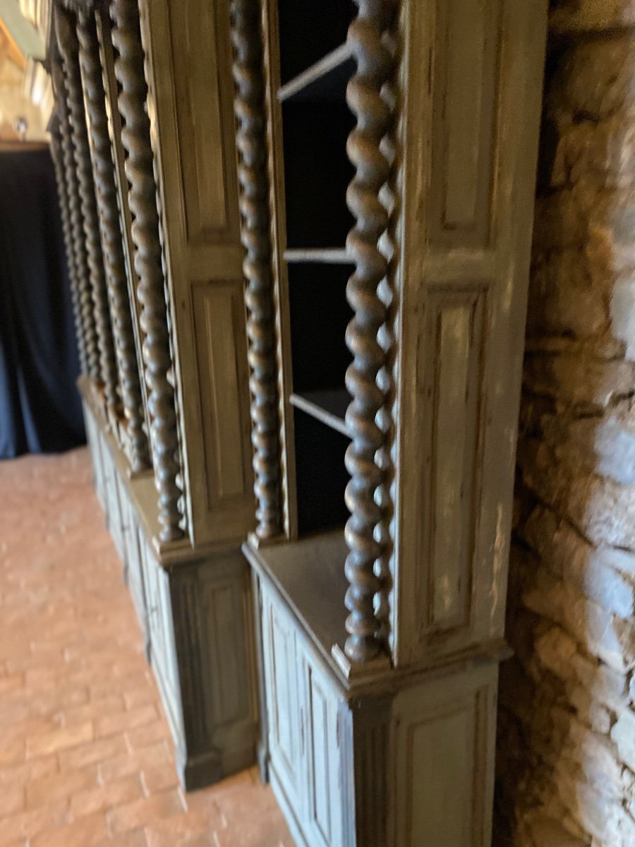 Bookcase From The 1900s Magnificent Patinated Model -photo-6