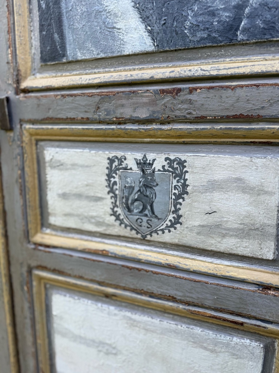 Pair Of Louis XVI Doors Dating From The 19th Century, Beautiful Patina And Paint-photo-2