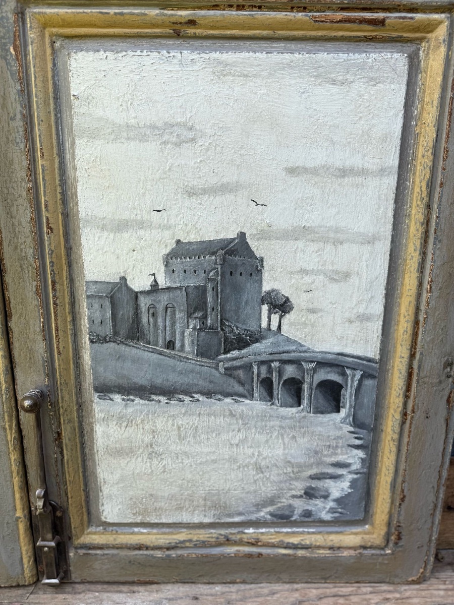 Paire De Portes Louis XVI Datant Du 19e Siècle Belle Patine Et Peinture-photo-8