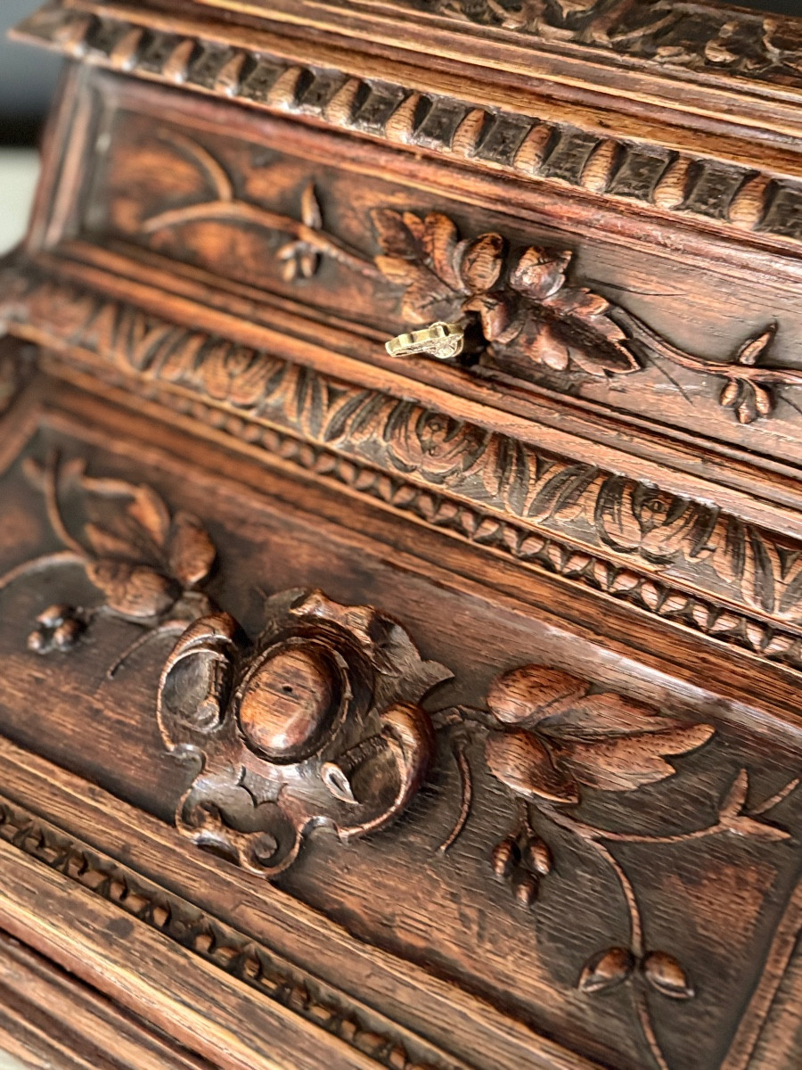 19th Century Writing Desk, Beautifully Carved 
