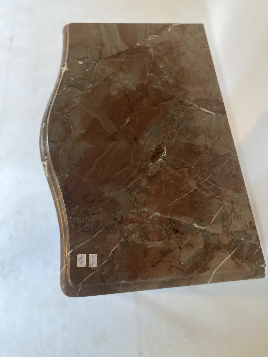 Commode entre deux marquetée avec son marbre d’origine datant du 18e siècle Louis XV -photo-2