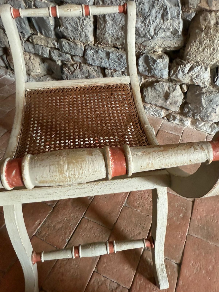 Curule Stool Dating From The 19th Century Napoleon III Beautiful Patina-photo-3